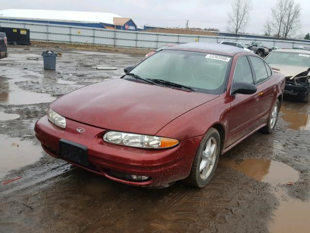 1G3NL52E03C243412 - 2003 OLDSMOBILE ALERO GL RED photo 2