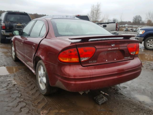 1G3NL52E03C243412 - 2003 OLDSMOBILE ALERO GL RED photo 3