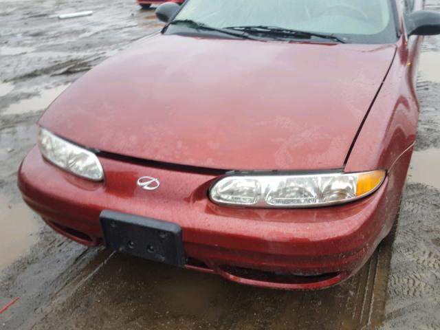 1G3NL52E03C243412 - 2003 OLDSMOBILE ALERO GL RED photo 9