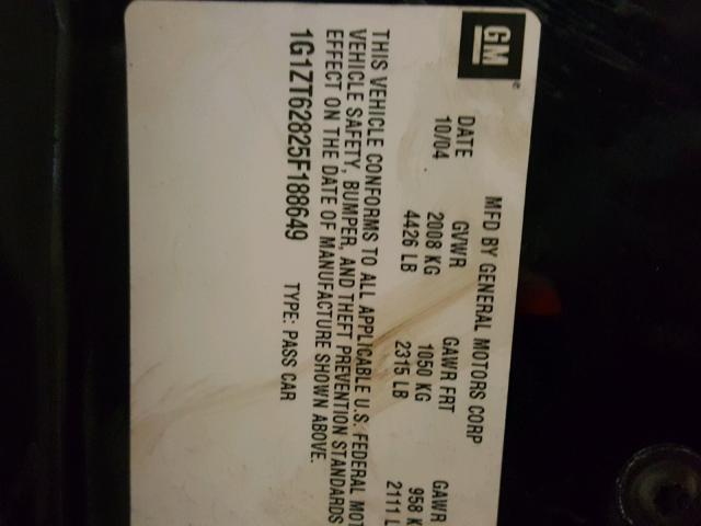 1G1ZT62825F188649 - 2005 CHEVROLET MALIBU MAX ლურჯი ფოტო 10