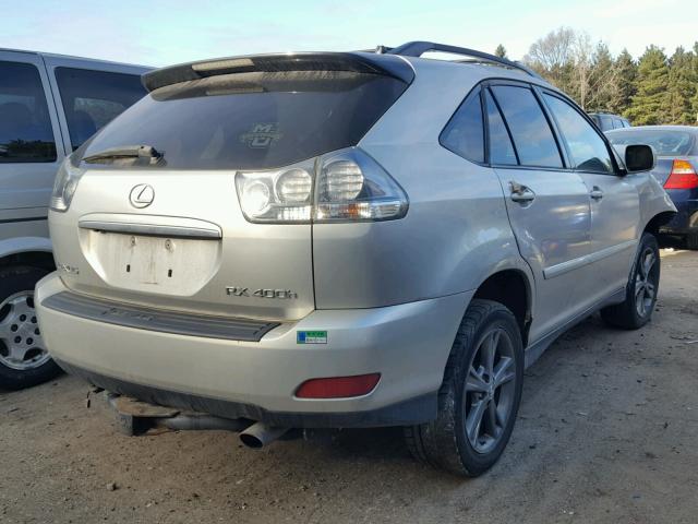 JTJHW31U360002139 - 2006 LEXUS RX 400 SILVER photo 4