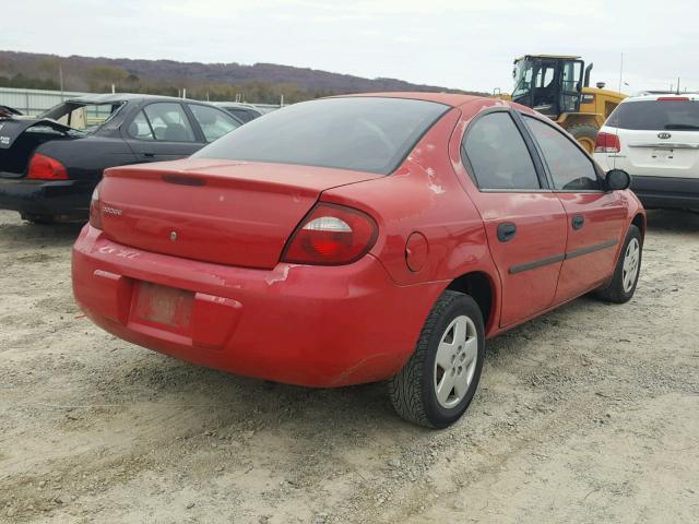 1B3ES26C95D113041 - 2005 DODGE NEON BASE RED photo 4