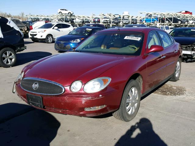 2G4WC562551246203 - 2005 BUICK LACROSSE C RED photo 2