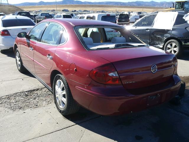 2G4WC562551246203 - 2005 BUICK LACROSSE C RED photo 3