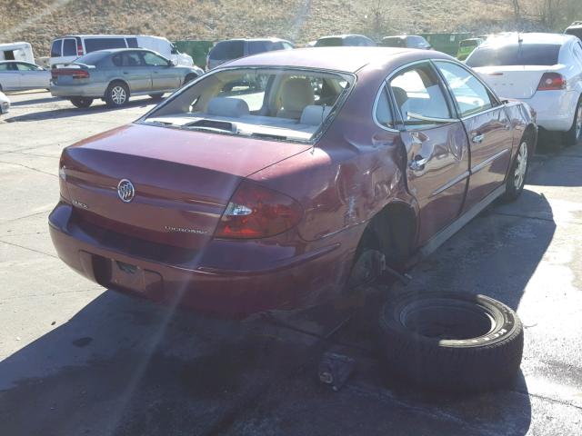 2G4WC562551246203 - 2005 BUICK LACROSSE C RED photo 4