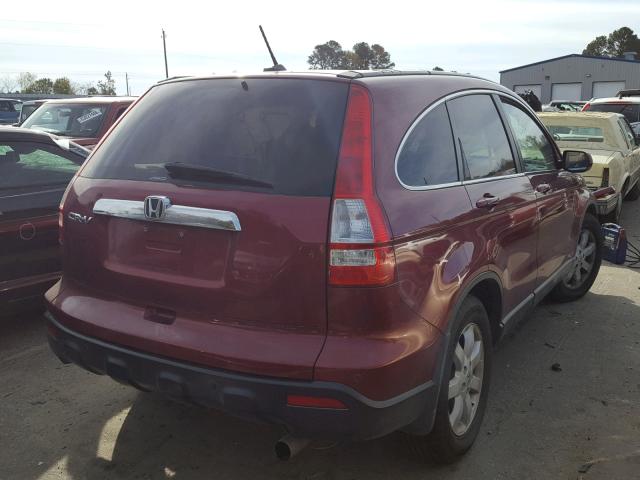 5J6RE48757L001049 - 2007 HONDA CR-V EXL RED photo 4