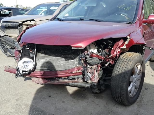 5J6RE48757L001049 - 2007 HONDA CR-V EXL RED photo 9