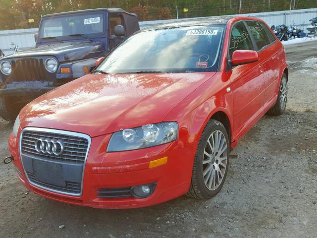 WAUNF78P78A049309 - 2008 AUDI A3 2.0 PRE RED photo 2