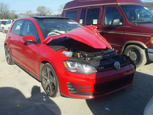 3VW5T7AU0GM056595 - 2016 VOLKSWAGEN GTI S/SE RED photo 1