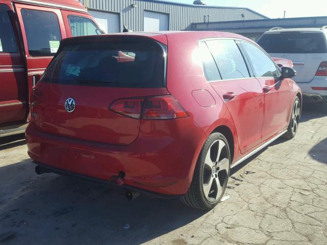 3VW5T7AU0GM056595 - 2016 VOLKSWAGEN GTI S/SE RED photo 4