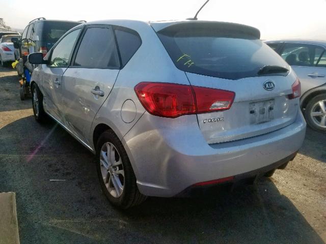 KNAFU5A22B5333220 - 2011 KIA FORTE EX SILVER photo 3