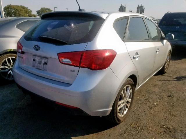 KNAFU5A22B5333220 - 2011 KIA FORTE EX SILVER photo 4