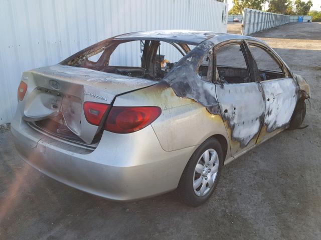 KMHDU46D78U416442 - 2008 HYUNDAI ELANTRA GL BURN photo 4