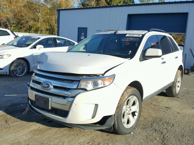 2FMDK3JC6BBA59055 - 2011 FORD EDGE SEL WHITE photo 2