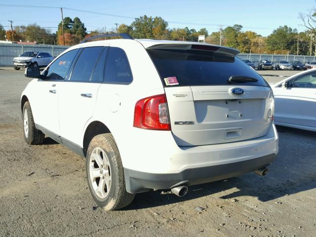 2FMDK3JC6BBA59055 - 2011 FORD EDGE SEL WHITE photo 3