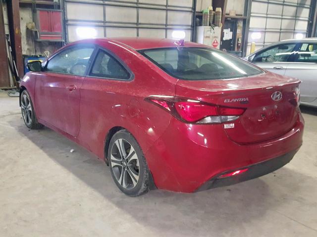 KMHDH6AH2EU026404 - 2014 HYUNDAI ELANTRA CO RED photo 3