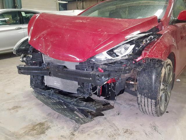 KMHDH6AH2EU026404 - 2014 HYUNDAI ELANTRA CO RED photo 9