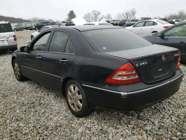 WDBRF81J64F506557 - 2004 MERCEDES-BENZ C 240 4MAT BLACK photo 3