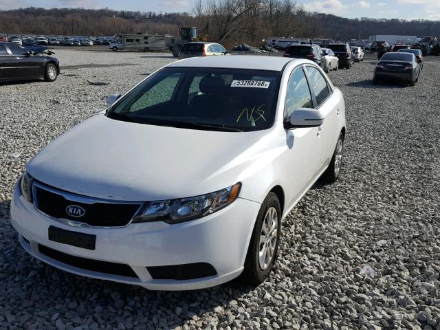 KNAFU4A26D5690493 - 2013 KIA FORTE EX WHITE photo 2