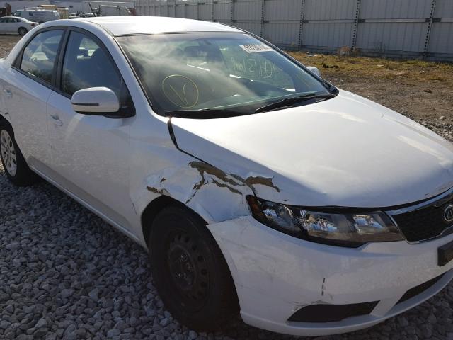 KNAFU4A26D5690493 - 2013 KIA FORTE EX WHITE photo 9