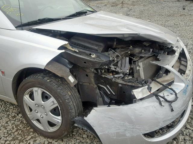 1G8AJ55F97Z201424 - 2007 SATURN ION LEVEL SILVER photo 9