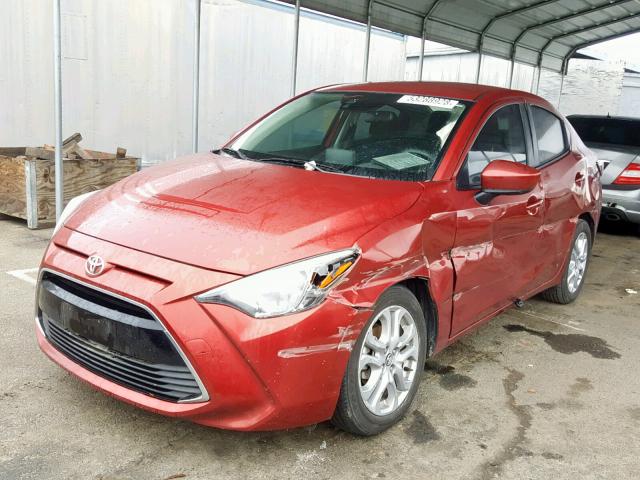 3MYDLBYV0HY169975 - 2017 TOYOTA YARIS IA RED photo 2