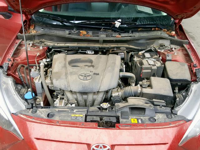 3MYDLBYV0HY169975 - 2017 TOYOTA YARIS IA RED photo 7