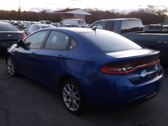 1C3CDFBA4DD143420 - 2013 DODGE DART SXT BLUE photo 3