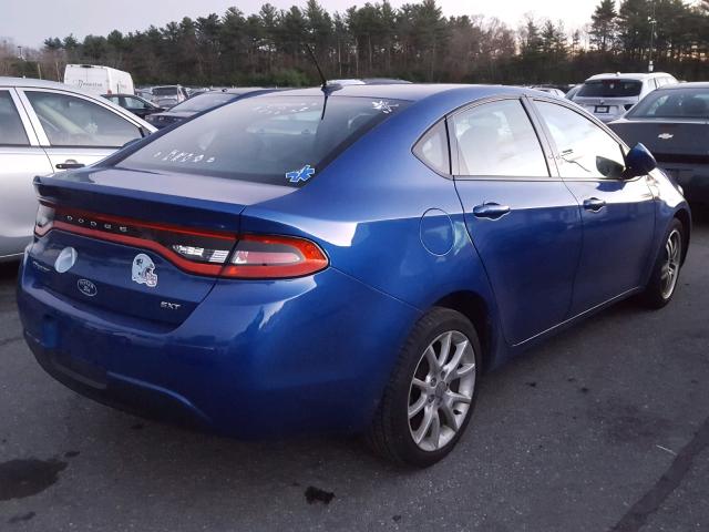 1C3CDFBA4DD143420 - 2013 DODGE DART SXT BLUE photo 4