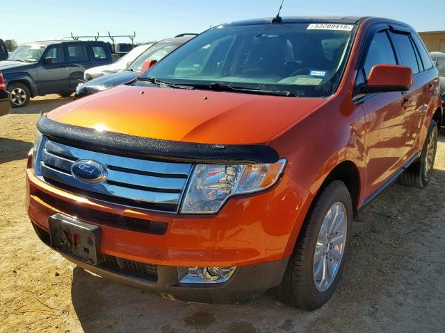 2FMDK38C68BA46434 - 2008 FORD EDGE SEL ORANGE photo 2