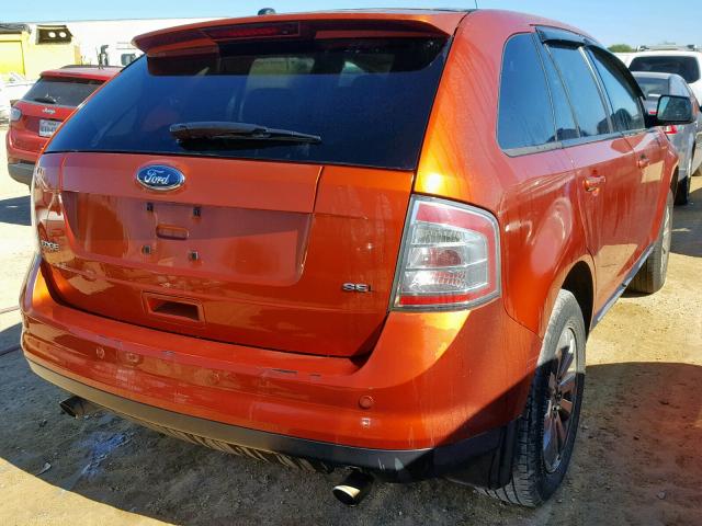 2FMDK38C68BA46434 - 2008 FORD EDGE SEL ORANGE photo 4