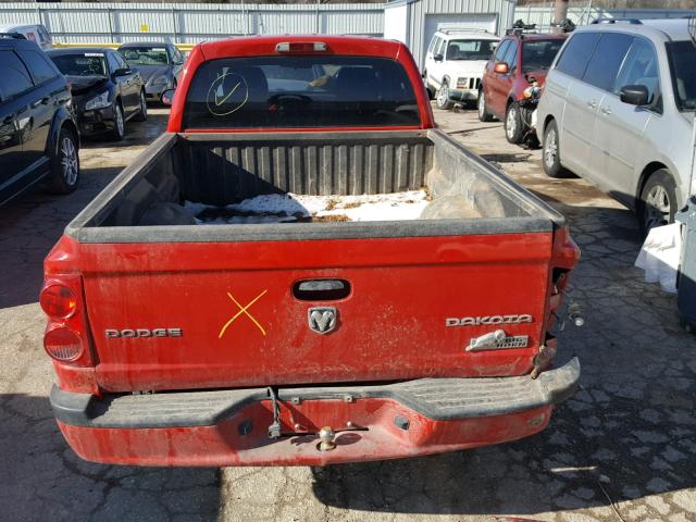 1D7RE3BK0BS564236 - 2011 DODGE DAKOTA SLT RED photo 6