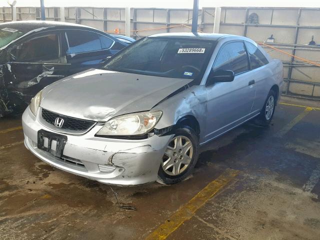 1HGEM22185L008270 - 2005 HONDA CIVIC DX V GRAY photo 2