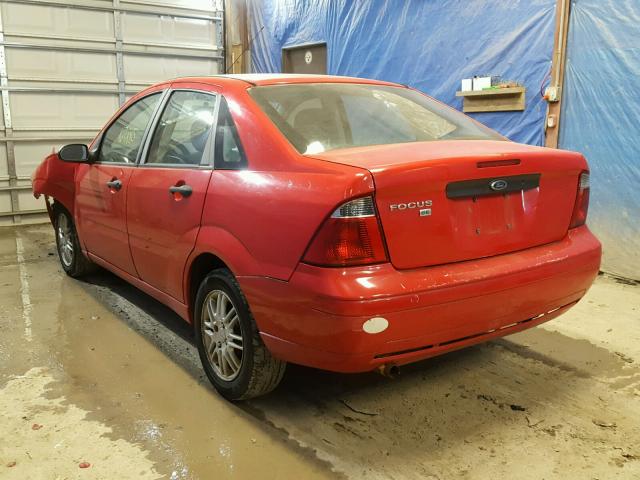 1FAFP34N37W342584 - 2007 FORD FOCUS ZX4 RED photo 3