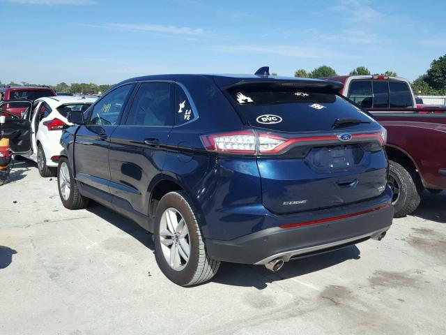 2FMPK4J90HBC68033 - 2017 FORD EDGE SEL BLUE photo 3