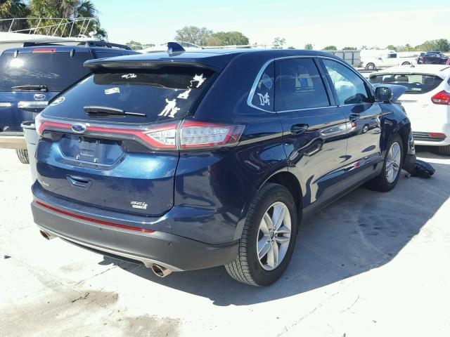 2FMPK4J90HBC68033 - 2017 FORD EDGE SEL BLUE photo 4