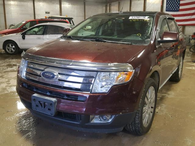 2FMDK4KCXABB00564 - 2010 FORD EDGE LIMIT BURGUNDY photo 2