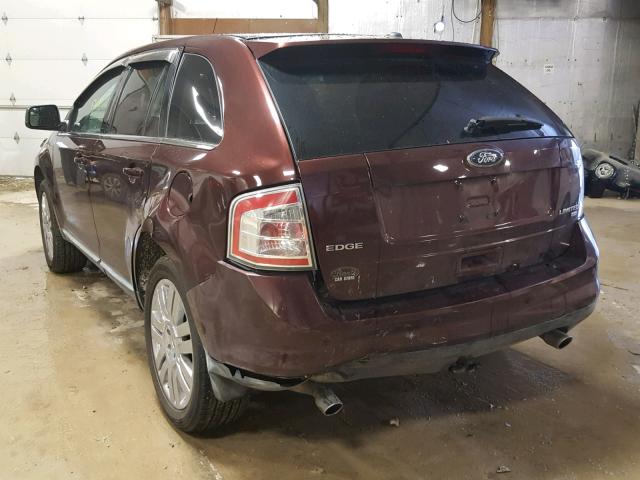 2FMDK4KCXABB00564 - 2010 FORD EDGE LIMIT BURGUNDY photo 3