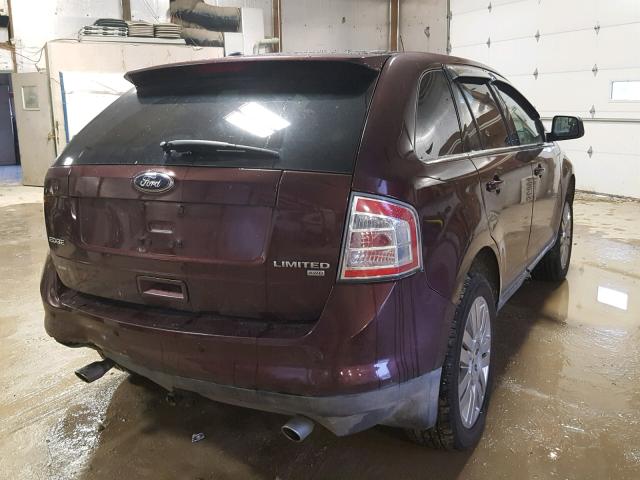 2FMDK4KCXABB00564 - 2010 FORD EDGE LIMIT BURGUNDY photo 4