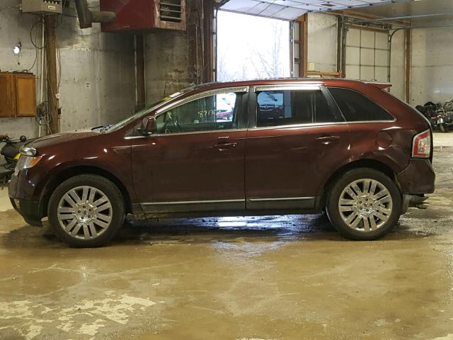 2FMDK4KCXABB00564 - 2010 FORD EDGE LIMIT BURGUNDY photo 9