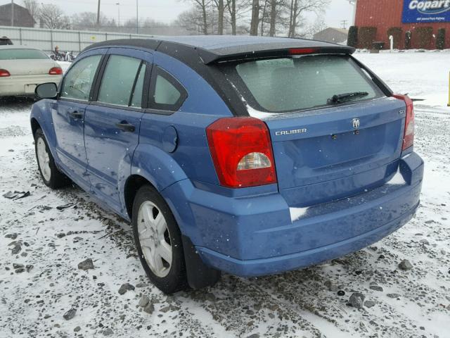 1B3HB48BX7D561305 - 2007 DODGE CALIBER SX BLUE photo 3