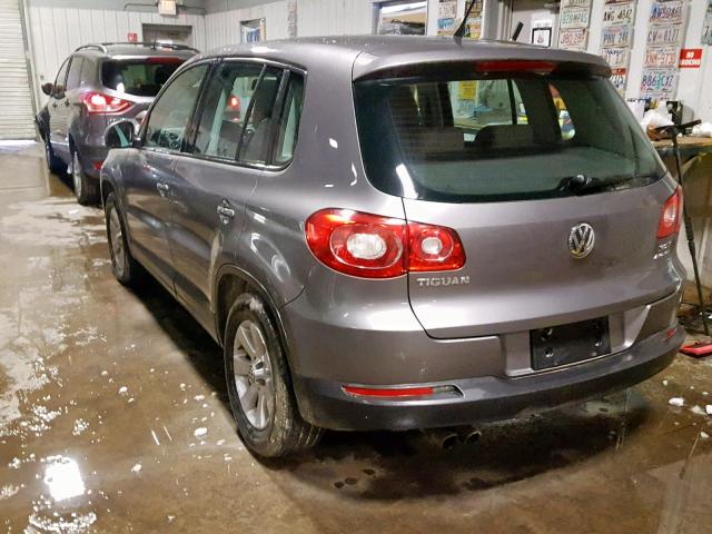 WVGBV7AX6AW518509 - 2010 VOLKSWAGEN TIGUAN SE GRAY photo 3