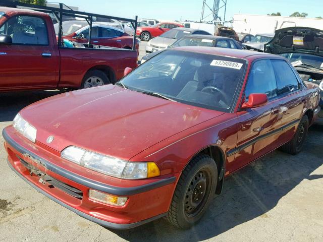 JH4DB1656NS004990 - 1992 ACURA INTEGRA LS RED photo 2