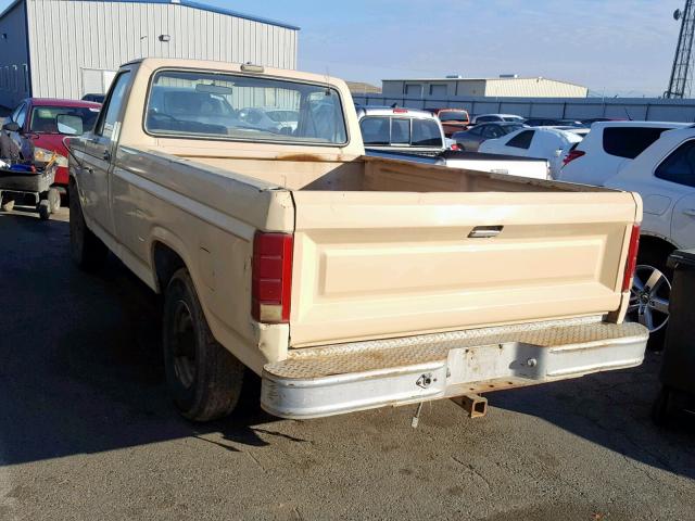 1FTHF2515GPB20005 - 1986 FORD F250 TAN photo 3