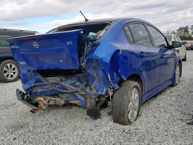 3N1AB6AP6CL772591 - 2012 NISSAN SENTRA 2.0 BLUE photo 4