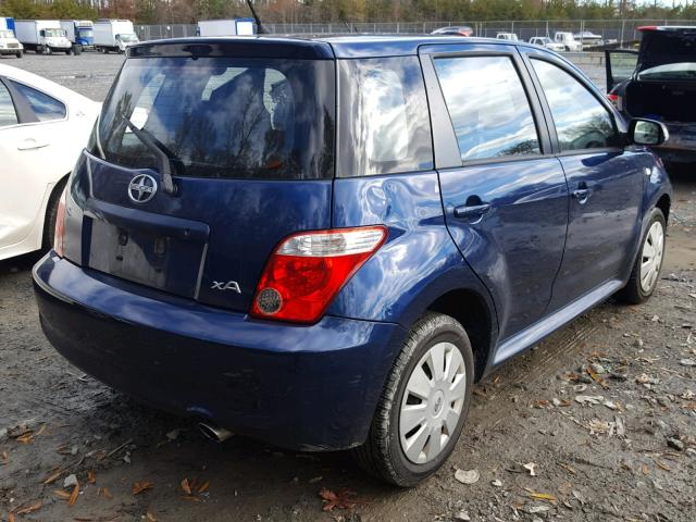 JTKKT624460154778 - 2006 TOYOTA SCION XA BLUE photo 4