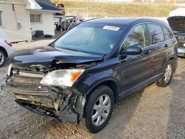 5J6RE48718L017234 - 2008 HONDA CR-V EXL BLACK photo 2