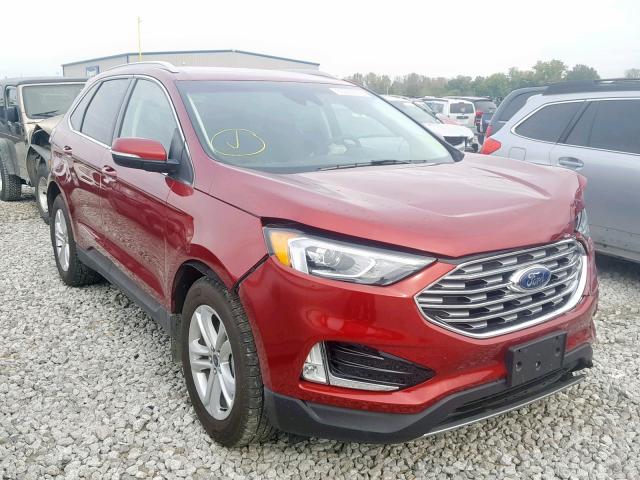 2FMPK4J93KBB23317 - 2019 FORD EDGE SEL RED photo 1