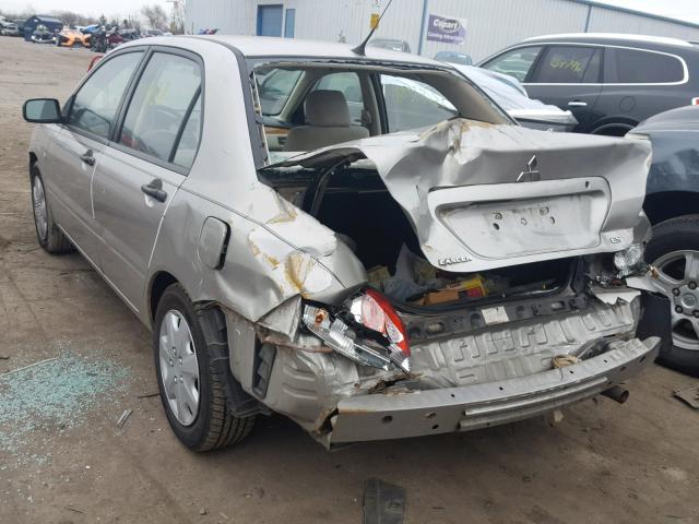 JA3AJ26E06U060327 - 2006 MITSUBISHI LANCER ES SILVER photo 3