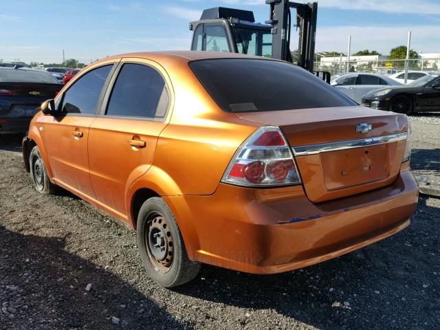 KL1TD566X8B090792 - 2008 CHEVROLET AVEO BASE Narıncı foto 3